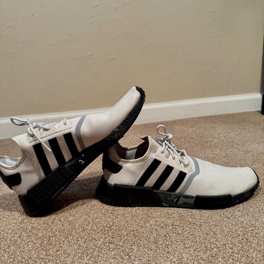 Men's Adidas NMD_R1 - White & Black Camo - Size 13